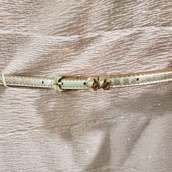 ABG Formal Sparkling Cream Dress w/ Belt - Picture 9 of 10